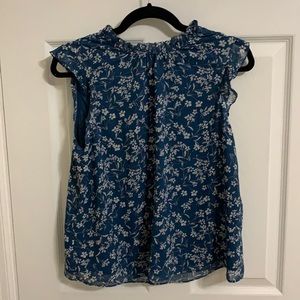 Banana Republic high neck blue top
